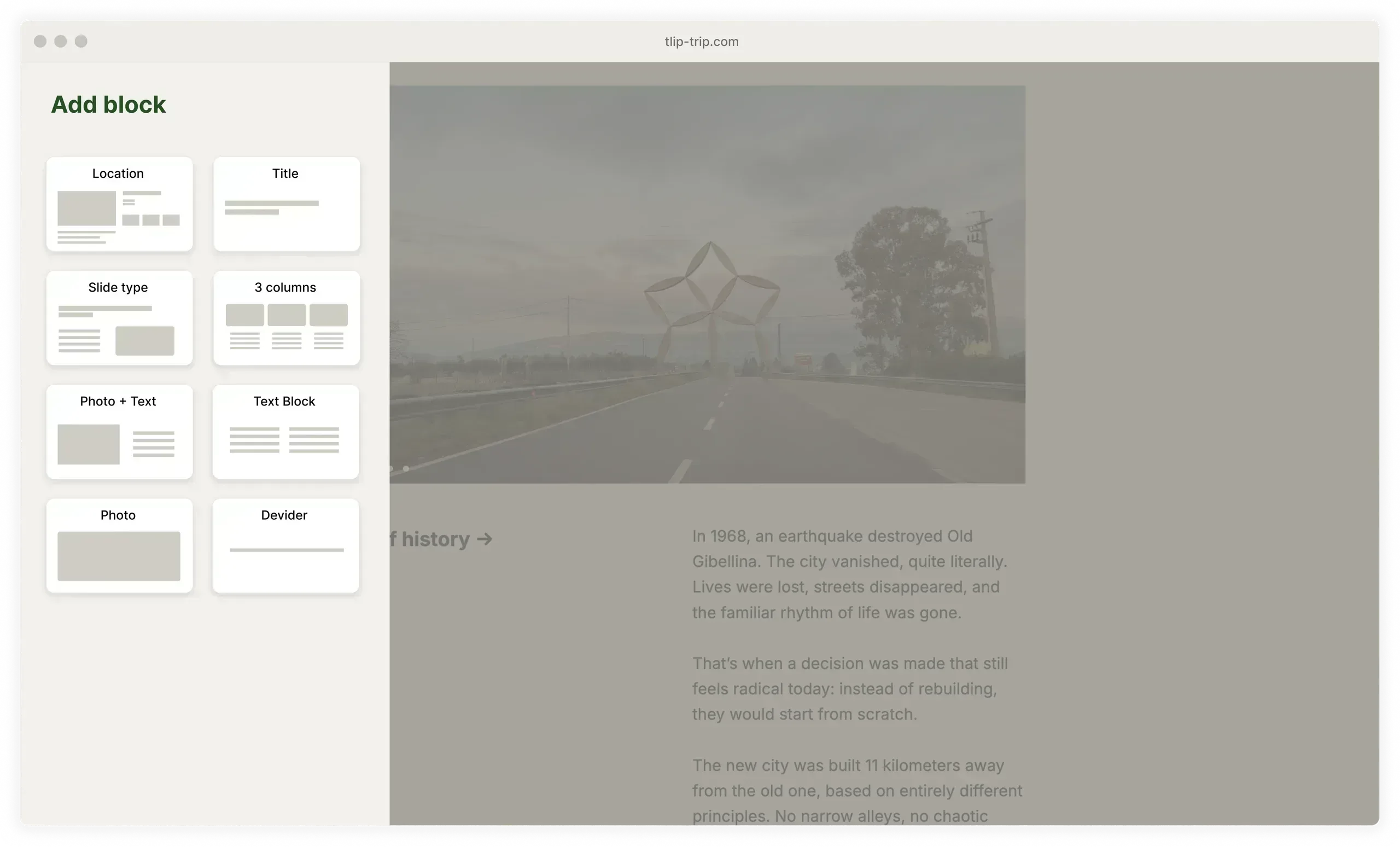Adding content blocks
